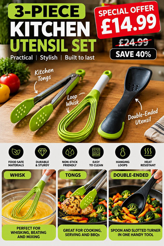 Piece kitchen utensil set - 3,
