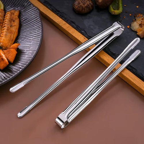 Stainless steel kitchen tongs - steel,