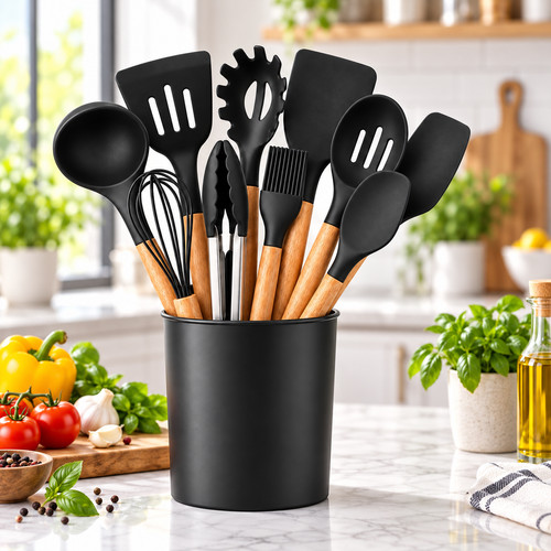 Silicone kitchen utensil set - silicone,