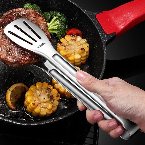 Stainless steel food tongs - stainless,
