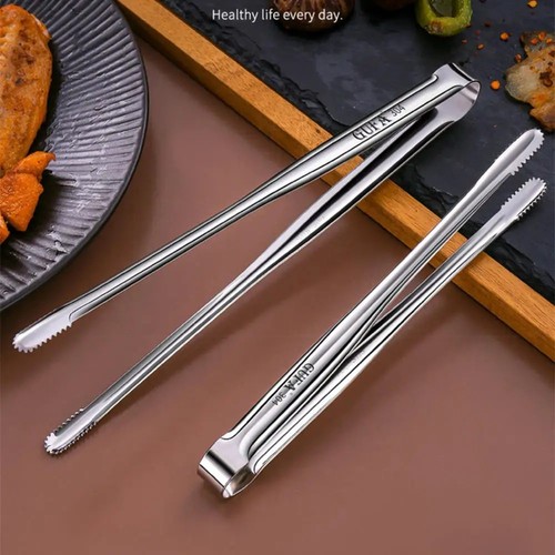 Stainless steel kitchen tongs - steel,