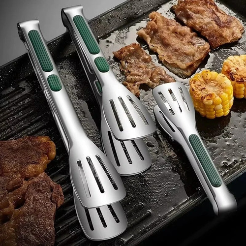 Stainless steel kitchen tongs - steel,