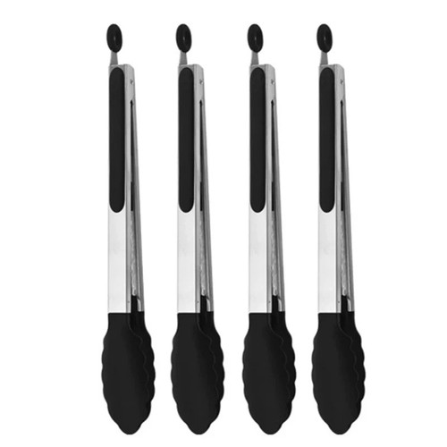 Silicone kitchen cooking tongs - silicone,
