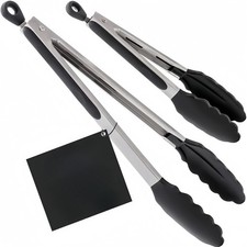 Silicone Tipped Kitchen Tongs