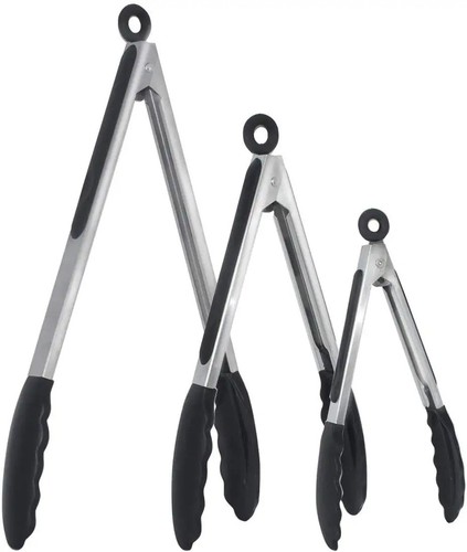 Premium silicone kitchen tongs - premium,