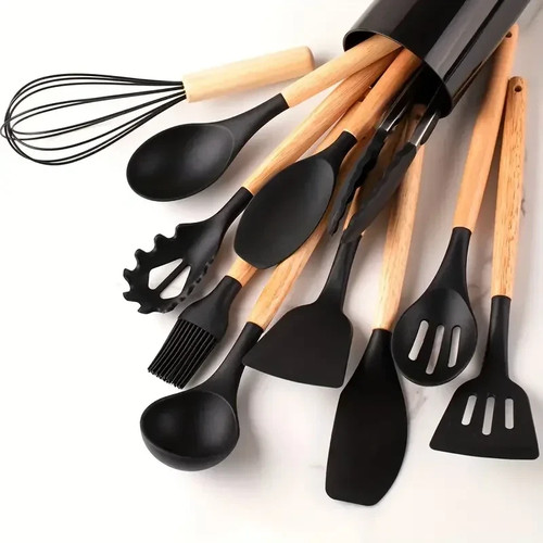 17pcs silicone cooking spoon - 17pcs,