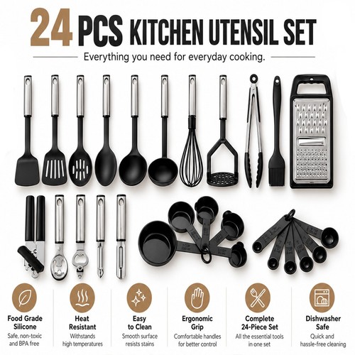 Pcs kitchen utensils set - pcs,