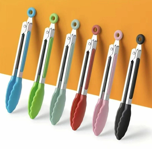 Silicone kitchen cooking tongs - silicone,