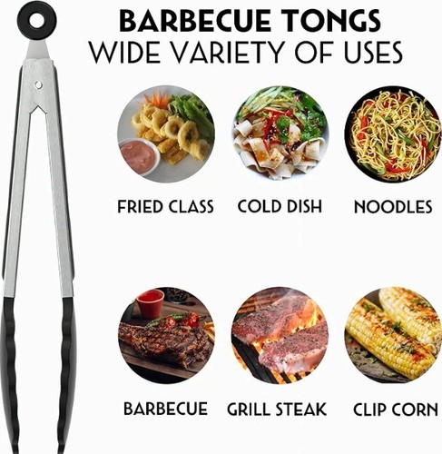 Silicone cooking tongs - tongs, inch