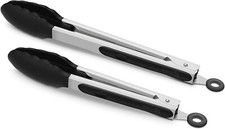 2x SILICONE COOKING TONGS